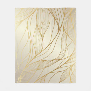 Cobertor De Velo Ondas de Ouro luxuosas: Design de Vintage Premium