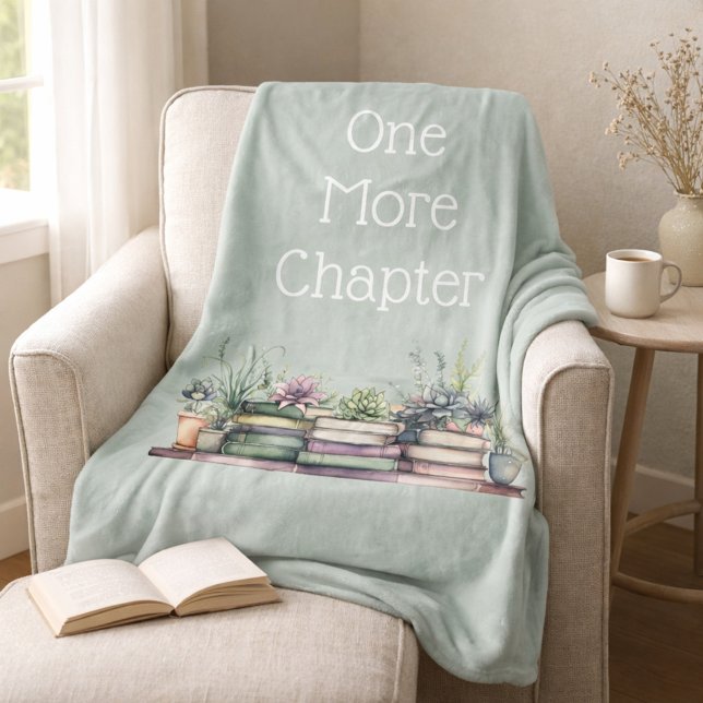 Cobertor De Velo One More Chapter Personalized Cozy Reading (Criador carregado)