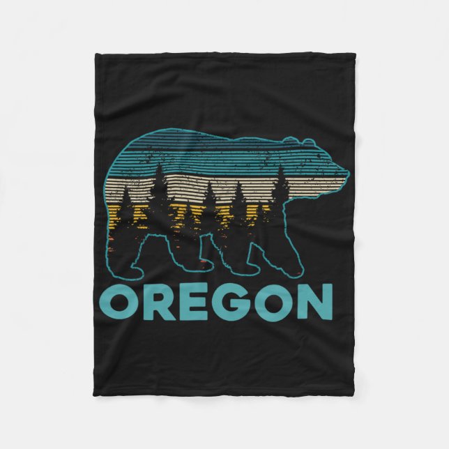 Cobertor De Velo Oregon Usa Urso Pardo Lembrança  (Frente)