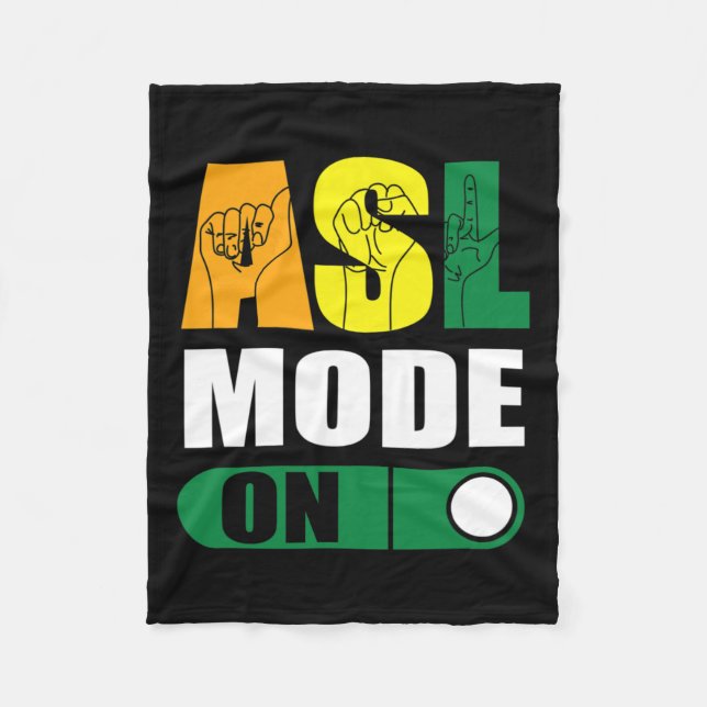 Cobertor De Velo Orgulhar Modo Asl No Linguagem Ortod De Sinais (Frente)