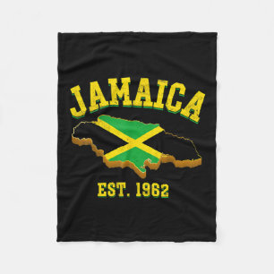 Cobertor De Velo Orgulho de Mapa da Bandeira jamaicana do Dia da In