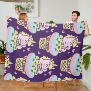 Cobertor De Velo Orgulho Doce Unicorn Fleece Blanket