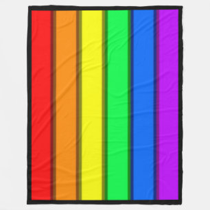 Cobertor De Velo ORGULHO GAY RAINBOW ... Fleece Blanket