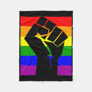 Cobertor De Velo Orgulho gay resiste ao punho do arco-íris sinaliza