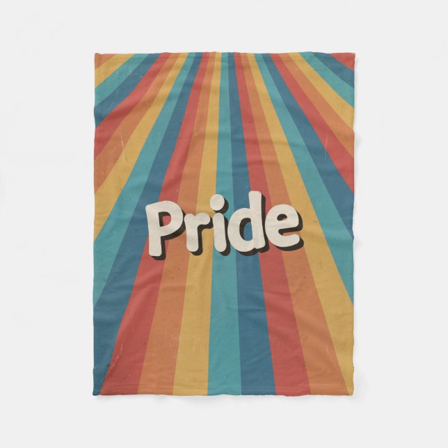 Cobertor De Velo Orgulho LGBTQ+ Retro Sunburst (Frente)