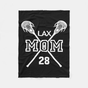 Cobertor De Velo Orgulhosa mãe de lacrosse #28 jogador de lax númer