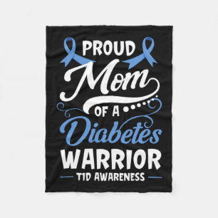 Cobertor De Velo Orgulhosa Mãe De Um Guerreiro Da Diabetes Tipo De