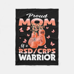 Cobertor De Velo Orgulhosa Mãe De Um Guerreiro De Rsd Crps Boxando 