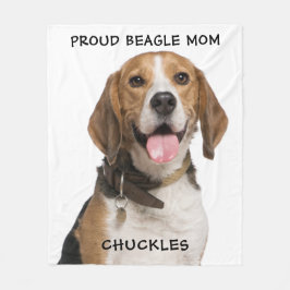 Cobertor De Velo Orgulhoso Beagle Mãe Personalizada Pet Dog Foto