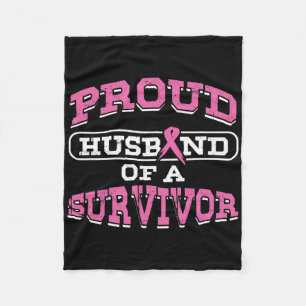 Cobertor De Velo Orgulhoso Husbynd Pink Breast Survivor Awarenes