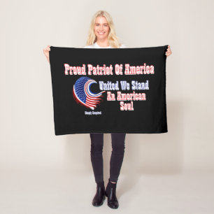 Cobertor De Velo Orgulhoso Patriota da América - Uma Alma Americana