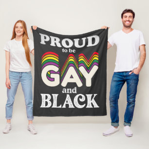 Cobertor De Velo Orgulhoso Por Ser Gay E Negro Orgulho LGBT