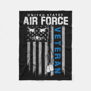Cobertor De Velo Orgulhoso veterano da bandeira da força aérea amer