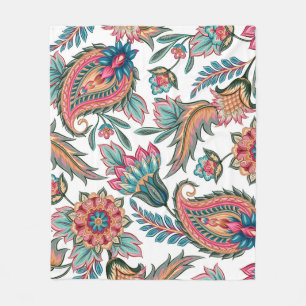 Cobertor De Velo Oriental Paisley: Vintage Floral Sem Seiva