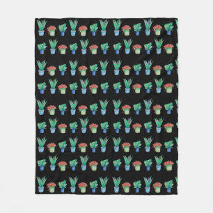 Cobertor De Velo Original watercolor plant design pattern 1