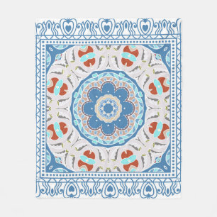 Cobertor De Velo Ornamento colorido decorativo sobre fundo branco,