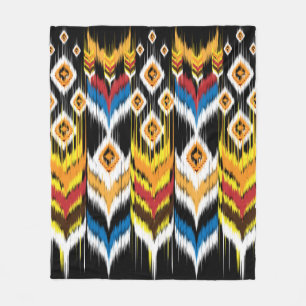 Cobertor De Velo Ornamento geométrico do folclore Ikat. Tribal Ét