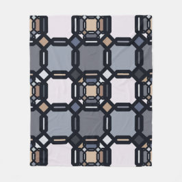 Cobertor De Velo Ornamento geométrico multicolorido em tons silenci