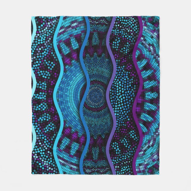 Cobertor De Velo Ornate seamless texture background. Relief waves o (Frente)