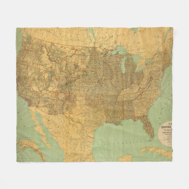Cobertor De Velo Os Estados Unidos e territórios (Frente (Horizontal))
