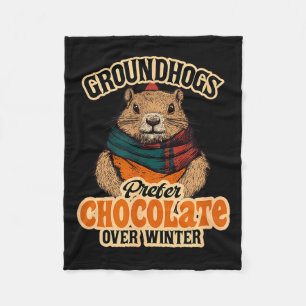 Cobertor De Velo Os marmotos preferem chocolate ao inverno de fever