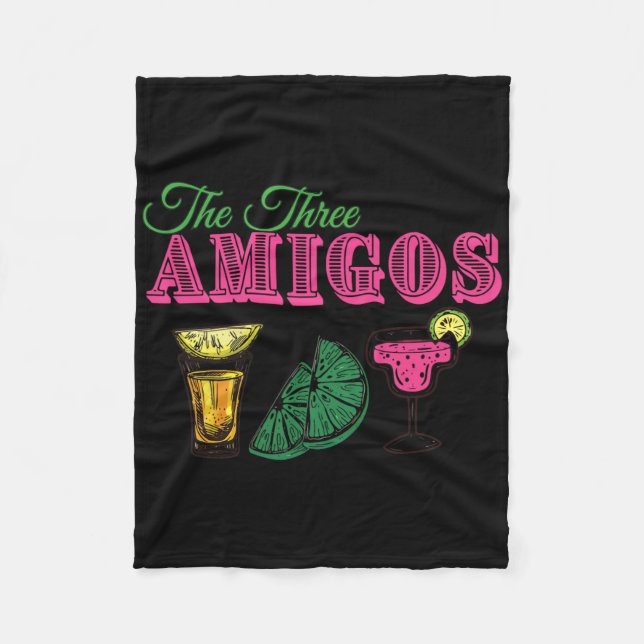 Cobertor De Velo Os Três Amigos Engraçado Cinco De Mayo (Frente)