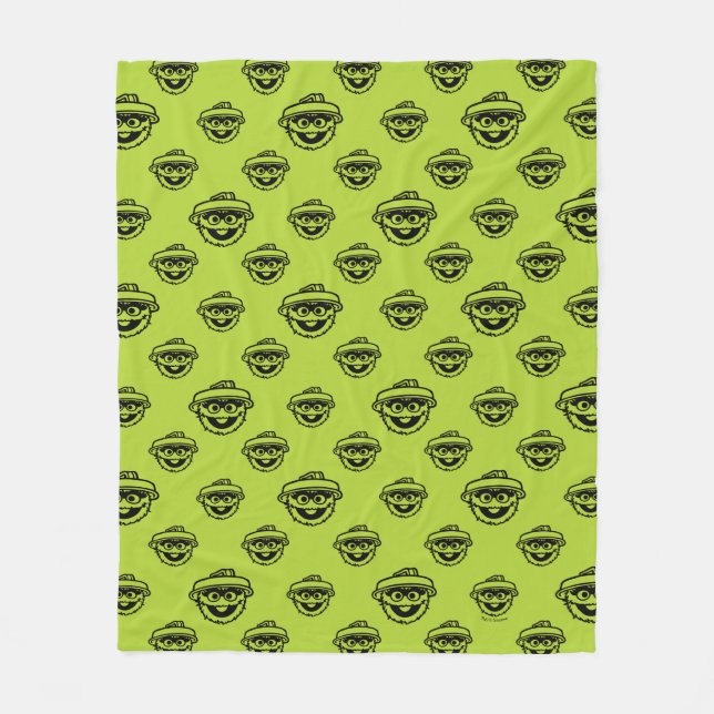 Cobertor De Velo Oscar the Grouch Green Pattern (Frente)