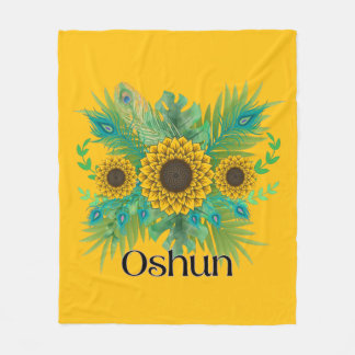 Cobertor De Velo Oshun Goddess Sunflower