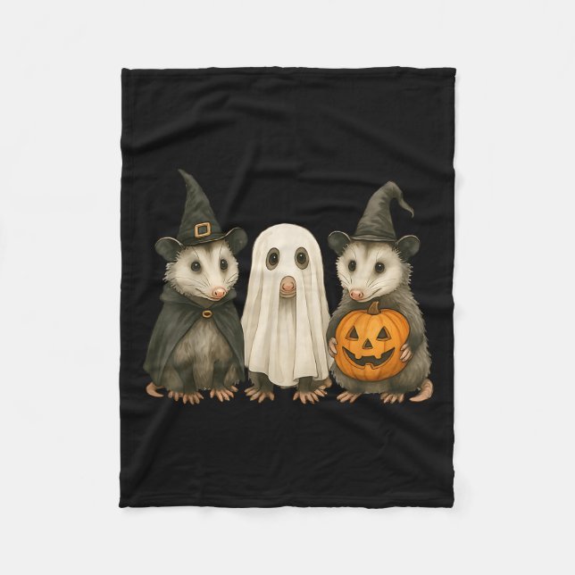 Cobertor De Velo Ossum Halloween Ssum Witch Ghost Pumpkin  (Frente)