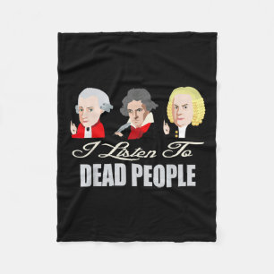 Cobertor De Velo Ouça O Morto Clical Music Mozart Bach Bee
