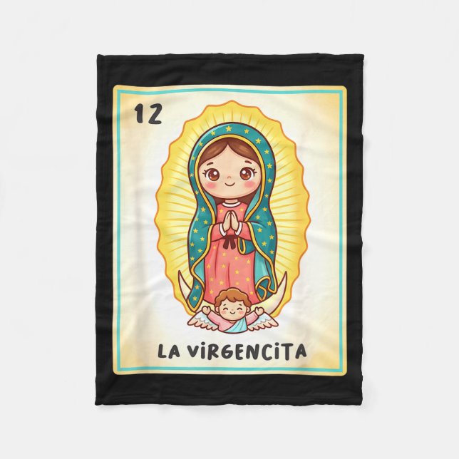 Cobertor De Velo Our Lady Of Guadalupe La Virgencita Mexico For Kid (Frente)