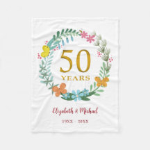 ouro de 50 anos Floral Butterfly Wreath