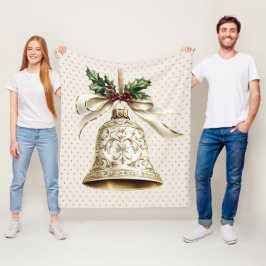 Cobertor De Velo Ouro de Natal Shiny Stars Green Folhas