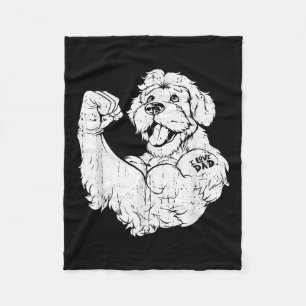 Cobertor De Velo Ouro Doodle Biceps Tattoo Dog Breed - Pet I Love