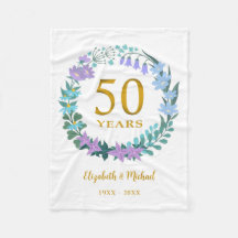 ouro dos 50 anos Floral Bluebells Wreath