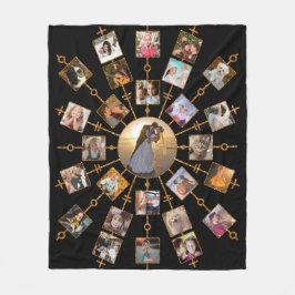 Cobertor De Velo Ouro preto bonito das imagens da colagem 27 da