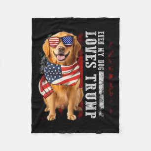 Cobertor De Velo Ouro Retriever Até Meu Cachorro Adora Trump Engraç