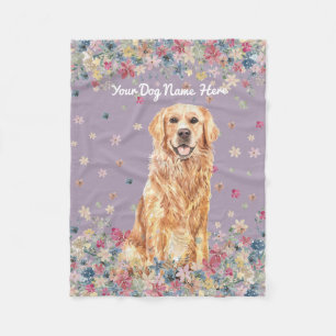 Cobertor De Velo Ouro Retriever Roxo Dog Pet Sitter