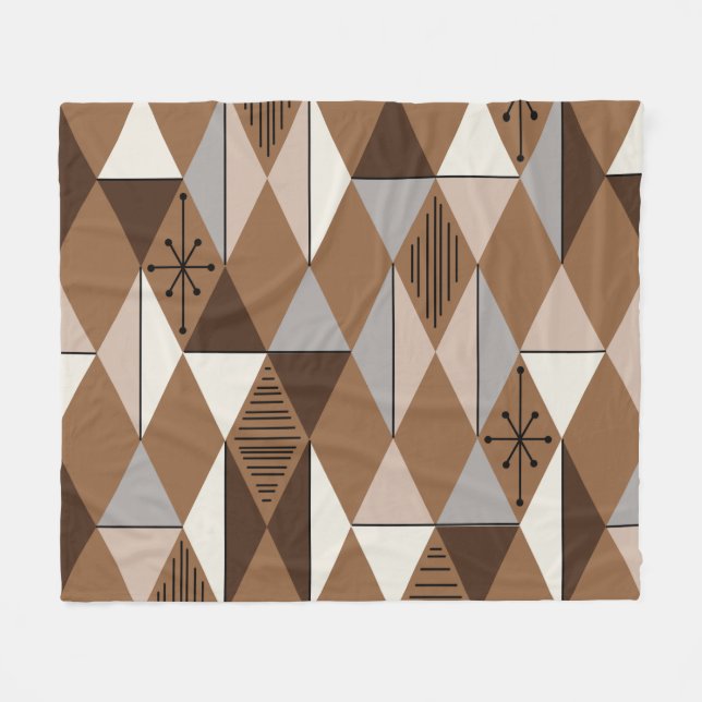 Cobertor De Velo Ouros de idade atômica Café Brown (Frente (Horizontal))