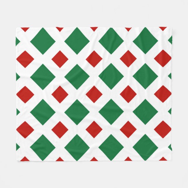 Cobertor De Velo Ouros Verdes e Vermelhos em Branco (Frente (Horizontal))