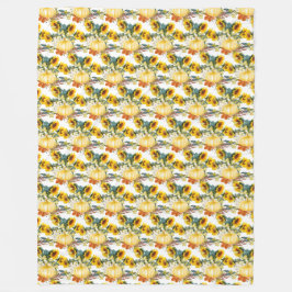 Cobertor De Velo outono do outono deixa pumpkin e girassol