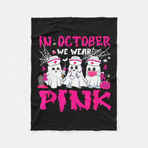 Cobertor De Velo Outubro Usamos Rosa Enfermeira Fantasma Halloween 
