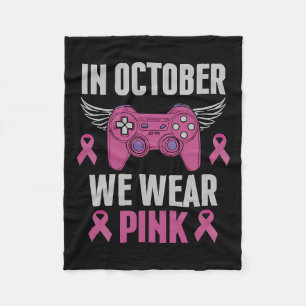 Cobertor De Velo Outubro Vestimos Ki de Jogos de Cancer Rosa