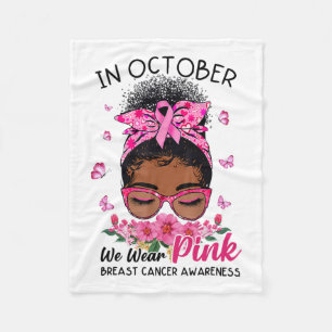 Cobertor De Velo Outubro Vestimos mulheres negras cor-de-rosa, mama