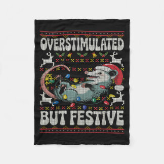 Cobertor De Velo Overstimulated But Festive Ossum Christmas Ugly Sw