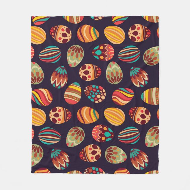 Cobertor De Velo Ovos de Páscoa: design festivo sem costura. (Frente)