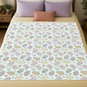 Cobertor De Velo Ovos de Páscoa Pastel Caprichosos Padrão Floral Fo