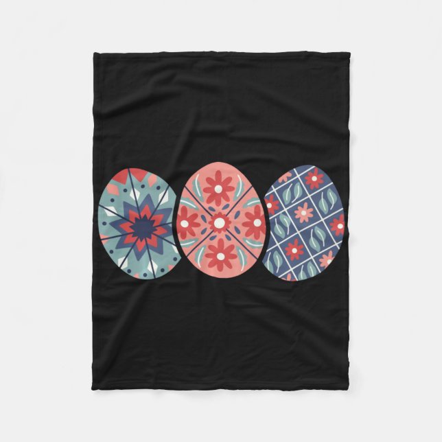 Cobertor De Velo Ovos de Páscoa Pysanky Manga Longa  (Frente)