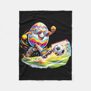 Cobertor De Velo Ovos Felizes de Páscoa Jogando Futebol Amantes Men
