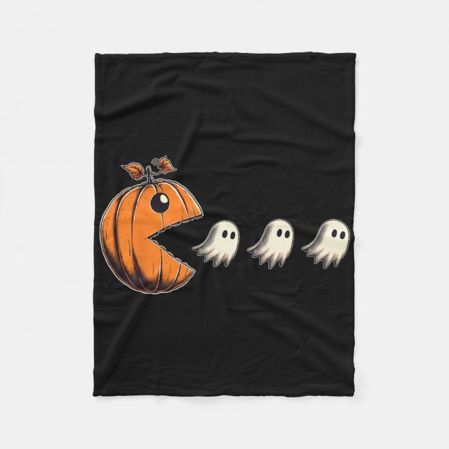 Cobertor De Velo Pacween Abóbora de Halloween Engraçada Fantasma Ch (Frente)